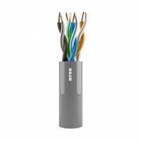 Кабель витая пара NTSS PREMIUM U/UTP 6A 4 пары одножильный 23AWG LSZH внутренний нг(А)-HF 500м серый