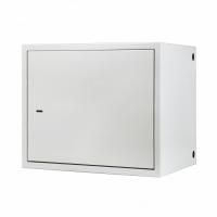 Шкаф настенный антивандальный распашной NTSS WAR 10U 550×400мм, 2 профиля 19, сварной, серый RAL 7035