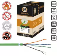 Кабель витая пара  F/UTP Cat5е PVC нг(А)-LSLTx 4х2х0,51 24AWG