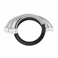 Кабельная сборка NTSS PREMIUM 6pc, UTP CAT5e, оконцована разъемами KEYSTONE RJ45 UTP CAT5e, заделка в чулке, вывод 0.6м, длина 15м, LSZH, серый