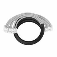 Кабельная сборка NTSS PREMIUM 12pc, UTP CAT6, оконцована разъемами KEYSTONE RJ45 UTP CAT6, заделка в чулке, вывод 0.6м, длина 23м, LSZH, серый
