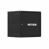 Шкаф настенный телекоммуникационный NTSS LIME 18U 550х450х900мм, 2 профиля 19, дверь сплошная металл, боковые стенки несъемные, разобранный, черный RA