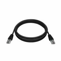 Патч-корд NTSS 2хRJ45/8P8C, T568B UTP 5e кат. литой 3 метра, LSZH, черный