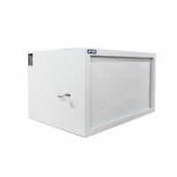 Шкаф настенный антивандальный пенал NTSS WAP 6U 550×325мм, 2 профиля 19, сварной, серый RAL 7035