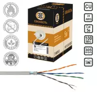 Кабель витая пара  F/UTP Cat5е PVC нг(А)-LSLTx 4х2х0,52 24AWG