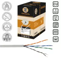 Кабель витая пара U/UTP Cat5е PVC нг(А)-LSLTx 4х2х0,51 24AWG