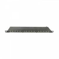 Патч-панель NTSS PREMIUM 0.5U 24 порта RJ45 FTP cat.6, Krone IDC (инструмент в комплекте) с задним кабельным органайзером