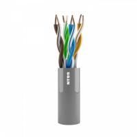 Кабель витая пара NTSS PREMIUM U/UTP 6кат 4 пары одножильный 23AWG внутренний нг(А)-LSLTX 305м серый