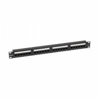 Патч-панель NTSS 24 UTP порта RJ45, cat.6, 1U, Dual IDC, без органайзера