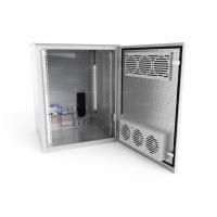 Шкаф настенный климатический NTSS WT 18U (ШхВхГ) 600x970x500 мм, 4 профиля 19, с обогревом 150W и вентиляцией, IP55, серый RAL 7035