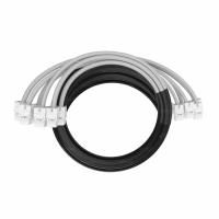 Кабельная сборка NTSS PREMIUM 6pc, UTP CAT5e, оконцована разъемами KEYSTONE RJ45 UTP CAT5e, заделка в чулке, вывод 0.6м, длина 19м, LSZH, серый