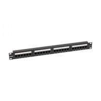 Патч-панель NTSS 24 UTP порта RJ45, cat.5е, 1U, Dual IDC, без органайзера