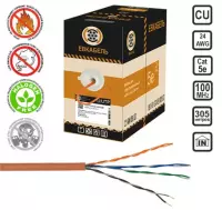 Кабель витая пара  U/UTP Cat5е LSZH нг(А)-HF 4х2х0,50 24AWG