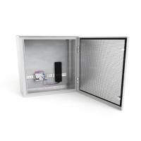 Шкаф настенный климатический NTSS WT 15U (ШхВхГ) 600x770x500 мм, 4 профиля 19, с обогревом 150W, IP55, серый RAL 7035