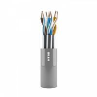 Кабель витая пара NTSS PREMIUM S/FTP 6A 4 пары одножильный 23AWG LSZH внутренний нг(А)-HF 305м серый