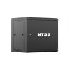 Шкаф настенный телекоммуникационный NTSS W 12U 600х450х635мм, 2 профиля 19, дверь сплошная металл, боковые стенки съемные, разобранный, черный RAL 900