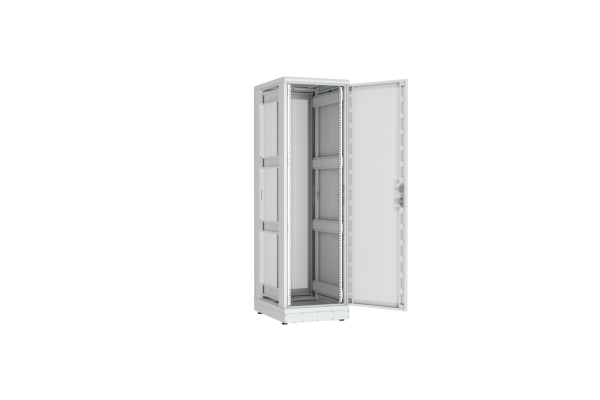 Напольный шкаф NIKOMAX серии TFR-R2 19", 42U, двери перфорированные, одностворчатая и двустворчатая, металлические стенки, Ш600хВ2010хГ800мм, в разобранном виде, серый
