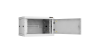Настенный разборный шкаф NIKOMAX 19", 6U, металлическая дверь, Ш600хВ370хГ450мм, 2 пары монтажных направляющих, серый