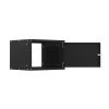 Шкаф настенный телекоммуникационный NTSS LIME 6U 550х350х370мм, 2 профиля 19, дверь сплошная металл, боковые стенки несъемные, разобранный, черный RAL