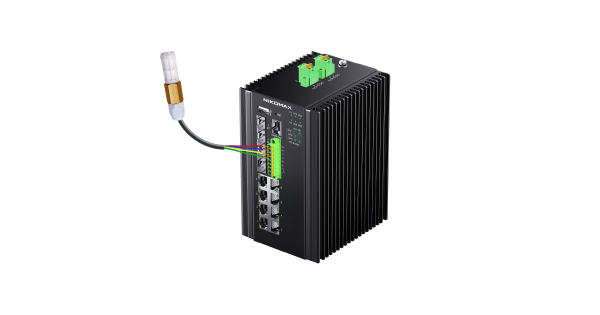 Управляемый промышленный L2+ коммутатор NIKOMAX, 8*10/100/1000Мбит/с PoE (af/at/BT), 4*1/2.5/10Гбит/с SFP+, Крепление на DIN-рейку, 2*ввода питания, питание 44-57В (блок питания 480Вт поставляется отдельно), 1*датчик температуры/влажности, 1*цифровой вход