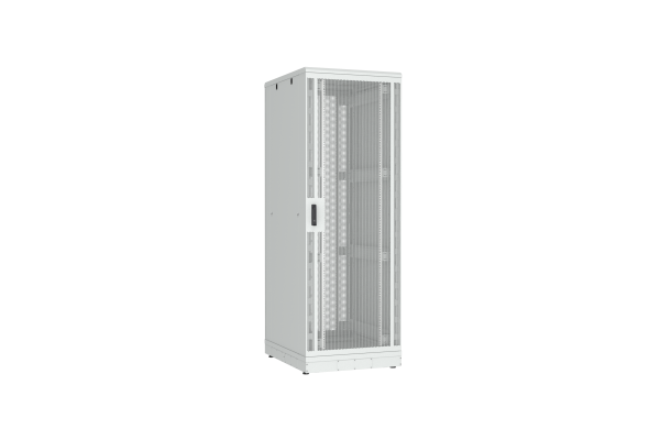 Напольный шкаф NIKOMAX серии TFR-R2 19", 47U, двери перфорированные, одностворчатая и двустворчатая, металлические стенки, Ш800хВ2232хГ1000мм, в разобранном виде, серый
