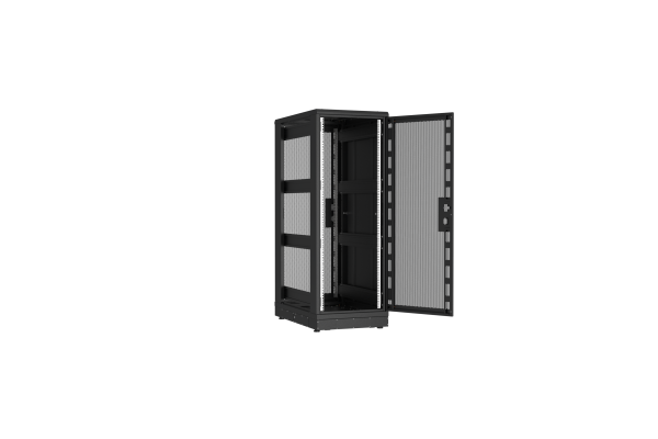 Напольный шкаф NIKOMAX серии TFR-R2 19", 33U, перфорированные двери, металлические стенки, Ш600хВ1702хГ1000мм, в разобранном виде, черный