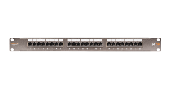 Коммутационная панель NIKOMAX 19", 1U, 24 порта, Кат.5e (Класс D), 100МГц, RJ45/8P8C, 110/KRONE, T568A/B, полный экран, с органайзером, металлик - гарантия: 5 лет расширенная / 25 лет системная