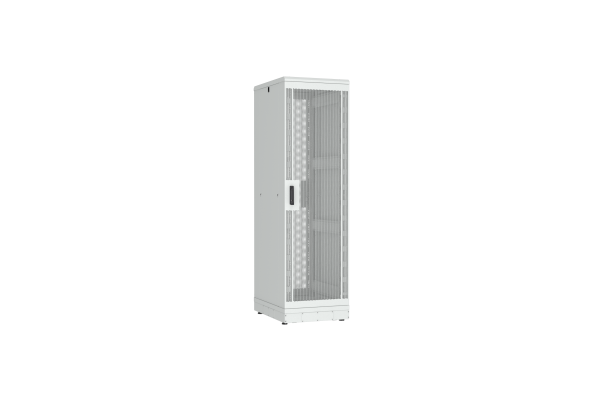 Напольный шкаф NIKOMAX серии TFR-R2 19", 42U, перфорированные двери, металлические стенки, Ш600хВ2010хГ800мм, в разобранном виде, серый