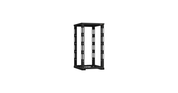 Монтажная стойка NIKOMAX двухрамная с разборной рамой 19", 24U, Ш600xВ1195xГ800мм, с крышей, в разобранном виде, черный