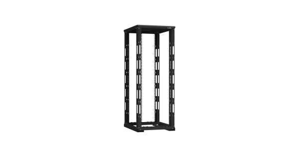 Монтажная стойка NIKOMAX двухрамная с разборной рамой 19", 33U, Ш600xВ1595xГ800мм, с крышей, в разобранном виде, черный