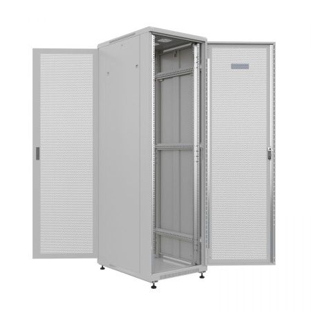 Шкаф напольный универсальный серверный NTSS R 42U 600х800мм, 4 профиля 19, двери перфорированная и перфорированная, боковые стенки съемные, регулируем