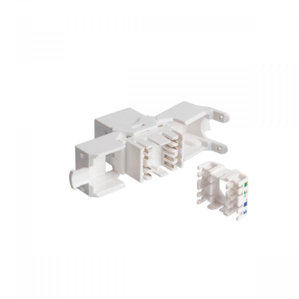 Розеточный модуль NTSS PREMIUM Keystone RJ45 UTP CAT5e 180 градусов безинструментальный белый ver2