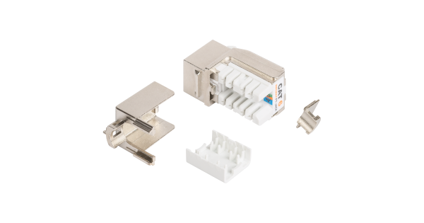 Модуль-вставка NIKOMAX типа Keystone, Кат.6 (Класс E), 250МГц, RJ45/8P8C, FT-TOOL/110/KRONE, T568A/B, полный экран, металлик - гарантия: 5 лет расширенная / 25 лет системная