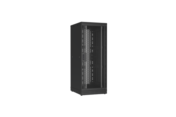 Напольный шкаф NIKOMAX серии TFR-R2 19", 42U, перфорированные двери, металлические стенки, Ш800хВ2010хГ1000мм, в разобранном виде, черный