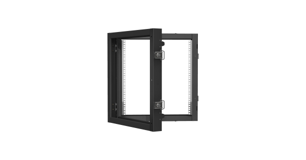 Пристенная поворотная секция NIKOMAX 19", 12U, Ш600хВ636хГ156мм, 1 пары L-образных монтажных направляющих, черный RAL 9005.