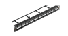 Коммутационная панель NIKOMAX 19", 1U, 48 портов, Кат.6 (Класс E), 250МГц, RJ45/8P8C, 110/KRONE, T568A/B, неэкранированная, с органайзером, черная - гарантия: 5 лет расширенная / 25 лет системная