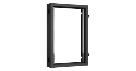 Пристенная поворотная секция NIKOMAX 19", 18U, Ш600хВ904хГ156мм, 1 пары L-образных монтажных направляющих, черный RAL 9005.