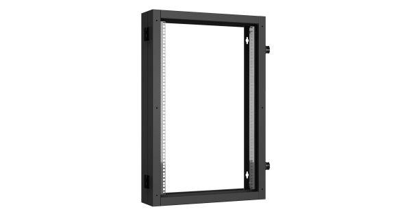 Пристенная поворотная секция NIKOMAX 19", 18U, Ш600хВ904хГ156мм, 1 пары L-образных монтажных направляющих, черный RAL 9005.