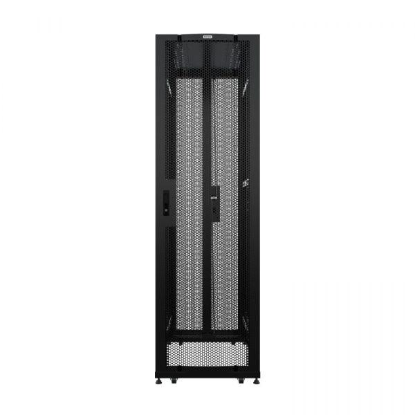 Шкаф напольный серверный NTSS ПРОЦОД DS 42U 750х1200мм, двойные боковые стенки, панель потолка с щеточными вводами, двери перфорированная и перфориров