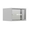 Шкаф настенный телекоммуникационный NTSS LIME 6U 550х350х370мм, 2 профиля 19, дверь стеклянная, боковые стенки несъемные, разобранный, серый RAL 7035