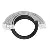 Кабельная сборка NTSS PREMIUM 24pc, UTP CAT5e, оконцована разъемами KEYSTONE RJ45 UTP CAT5e, заделка в чулке, вывод 0.6м, длина 24м, LSZH, серый