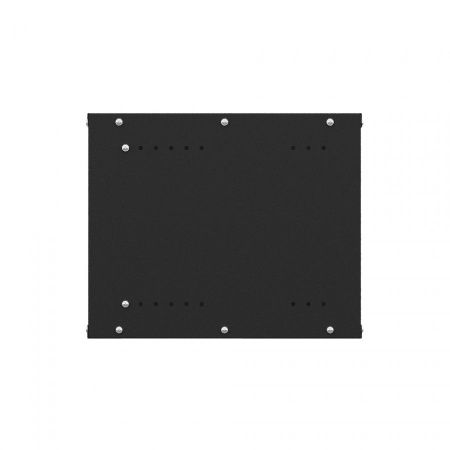 Шкаф настенный телекоммуникационный NTSS LIME 6U 550х450х370мм, 2 профиля 19, дверь стеклянная, боковые стенки несъемные, разобранный, черный RAL 9005