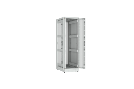 Напольный шкаф NIKOMAX серии TFR-R2 19", 42U, двустворчатые перфорированные двери, металлические стенки, Ш600хВ2010хГ1000мм, в разобранном виде, серый