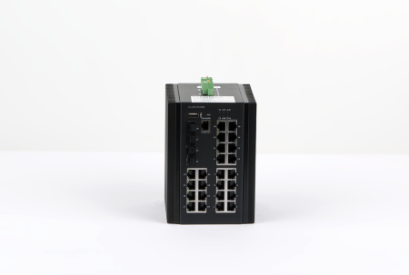 Управляемый промышленный L2+ коммутатор NIKOMAX, 24*10/100/1000Мбит/с PoE (af/at), 4*1/2.5/10Гбит/с SFP+, Крепление на DIN-рейку, 2*ввода питания, питание 44-57В (блок питания 370Вт поставляется отдельно), -40С +70С.