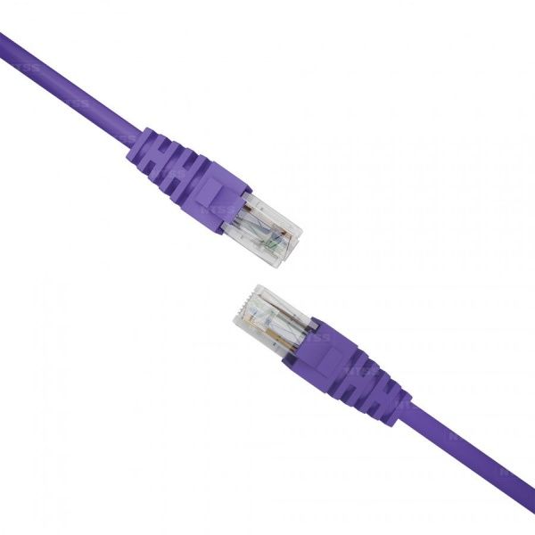 Патч-корд NTSS PREMIUM 2xRJ45/8P8C, T568B UTP 28 AWG CAT6 LSZH 3 метра, лиловый