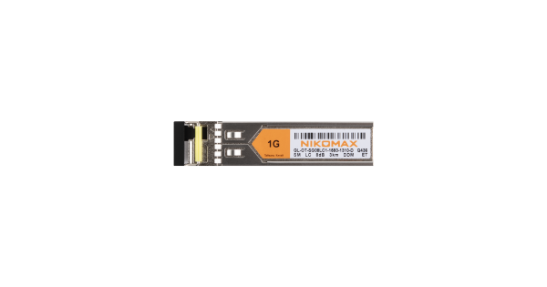Модуль NIKOMAX SFP, 1.25 Гбит/с, WDM, 1 ОВ, SM, 1xLC, Tx:1550/Rx:1310 нм, DDM, 8 дБ (до 3 км)