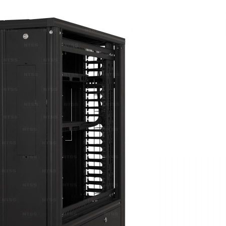 Шкаф оптический кроссовый NTSS ODF PROF 42U 900х500мм, модульные стенки, панели потолка и пола, двойные распашные глухие двери, черный RAL 9005