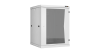 Настенный разборный шкаф NIKOMAX 19", 15U, стеклянная дверь, Ш600хВ770хГ600мм, 2 пары монтажных направляющих, серый