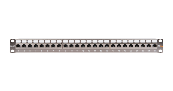 Коммутационная панель NIKOMAX 19", 1U, 24 порта, Кат.6a (Класс Ea), 500МГц, RJ45/8P8C, 110/KRONE, T568B, полный экран, с органайзером, металлик - гарантия: 5 лет расширенная / 25 лет системная