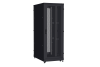 Напольный шкаф NIKOMAX серии TFA-R 19", 42U, двери перфорированные, одностворчатая и двустворчатая, металлические двухуровневые стенки, Ш800хВ2114хГ1200мм, в разобранном виде, черный